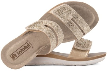 INBLU BV-30 KLAPKI DAMSKIE COMFORT SOFT PU platyna