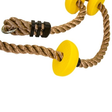 Толстая веревка для детской площадки, желтая, веревка для лазания, ручки