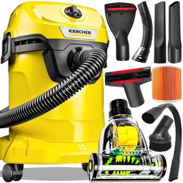 ПРОМЫШЛЕННЫЙ ПЫЛЕСОС БЕЗРЕШЕКОВЫЙ WD3 KARCHER ВСАСЫВАЮЩИЙ НАБОР TURBO BRUSH XL