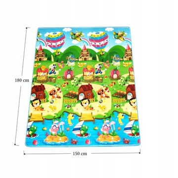 ДВУСТОРОННИЙ УЧЕБНЫЙ КОВРИК ИЗ МЯГКОЙ ПЕНЫ 150x180