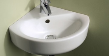 Умывальник ИТАЛЬЯНСКИЙ подвесной 48х44 УГОЛ + смеситель