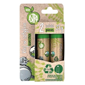 Klej w sztyfcie 21g ECO Astra 2 szt