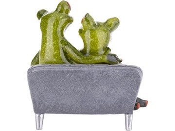 Ozdobna Figurka 12 x 10,5 x 12 cm - Żaby z kotem