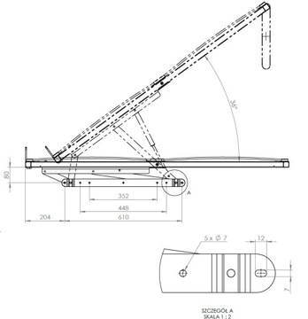 ПОДЪЕМНЫЙ КАРКАС КРОВАТИ 140X200