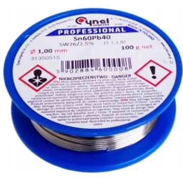 Cyna Cynel PROFESSIONAL SW26 z kalafonią 100g 1mm