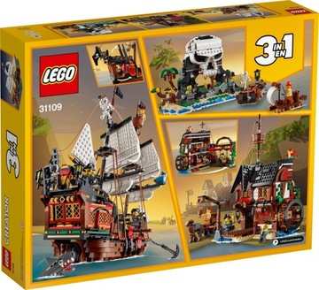 LEGO CREATOR 3IN1 31109 ЛОДКА ПИРАТСКИЙ КОРАБЛЬ