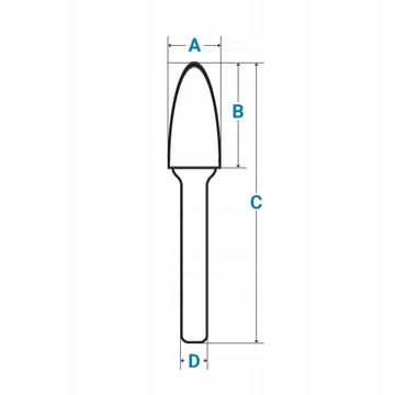 Напильник округлый ротационный DF 1625X06