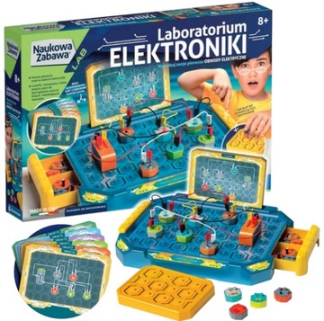 ZABAWKA EDUKACYJNA DLA 8 LATKA LABOLATORIUM ELEKTRONIKI NAUKOWA ZABAWA 8+