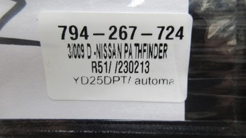 NISSAN PATHFINDER R51 NAVARA D40 2.5 DCI NÁPRAVA DIFER PŘEDNÍ