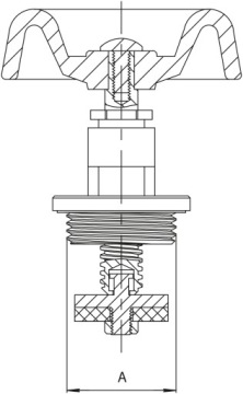 Чугунная головка клапана — запасная часть. Алмаз. АРТ.2600GŁ-25