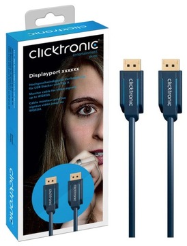 CLICKTRONIC DisplayPort DP — кабель DP 1.2 4K, 10 м