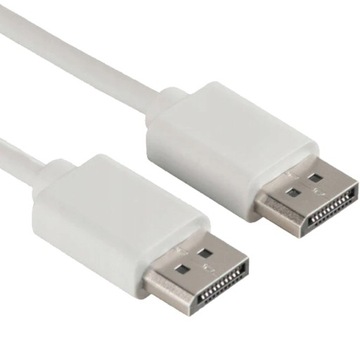 Kabel DisplayPort 1,8M DP 1.2 Przewód UHD 4K Biały