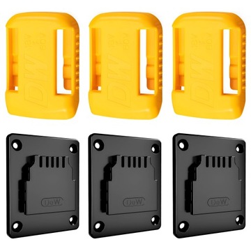 Держатель для 3 инструментов + 3 аккумулятора DeWALT 18В/Настенные вешалки 6 шт.