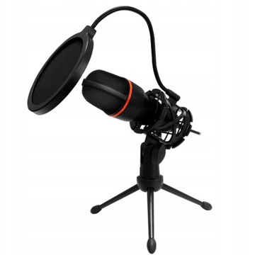 Компьютерный микрофон, конденсаторный, ИГРОВОЙ, студийный КАРАОКЕ, USB-фильтр