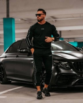 Komplet męski OLAVOGA MATCHY MEN dresowy czarny XL