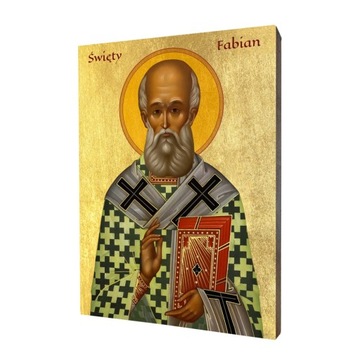 Ikona święty Fabian z Rzymu 25 cm
