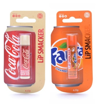 LIP SMACKER ZESTAW POMADEK COCA-COLA VANILLA+FANTA ORANGE
