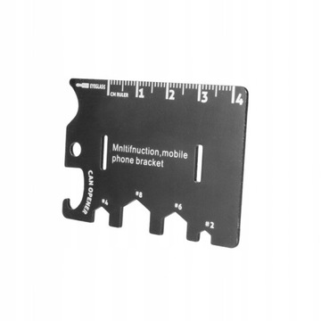 KARTA PRZEŻYCIA MULTITOOL BLACK 11 FUNKCJI ETUI