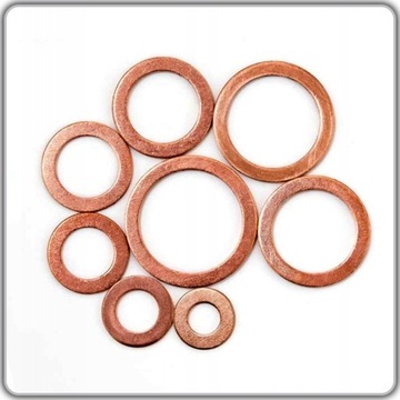 МЕДНЫЕ ШАЙБЫ НАБОР МЕДНЫХ ШАЙБ MIX M5 - M14 200 ШТ.