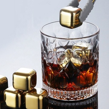 Металлические кубики льда для напитков «Виски», 4 шт.