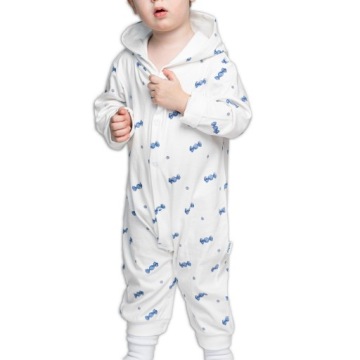 Rampers z kapturem kindaj Blue Candy - 6-9 m