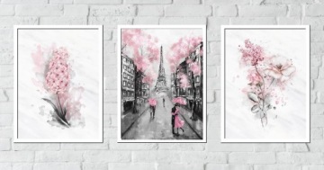 30x40 КАРТИН РАМА ПОСТЕР РАМА БОХО ПАРИЖ ЦВЕТЫ