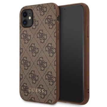 Guess 4G Metal Gold Logo Pouzdro pro iPhone 11 (hnědé)