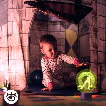 3D светодиодная ночная настольная лампа для беговых лыж