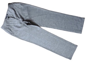 BETTY BARCLEY LETNIE SZARE SPODNIE LEN R. 36