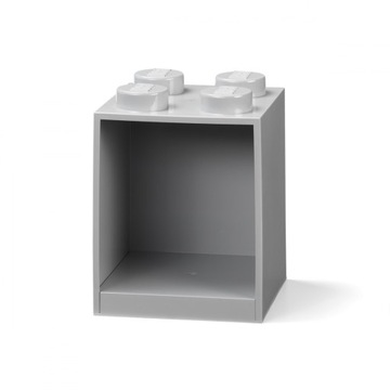 LEGO Półka - Półka wisząca - Półka ścienna - Szara 16 x 16 x 21 cm