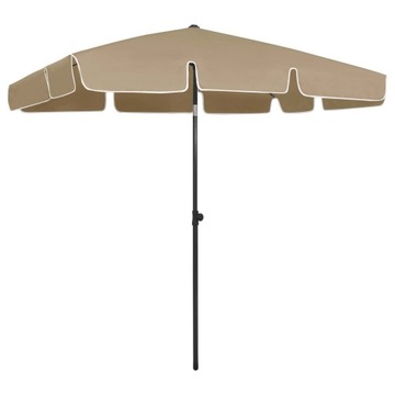 PARASOL PLAŻOWY, TAUPE, 200X125 CM