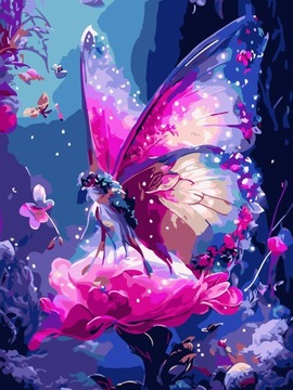 OBRAZ DO MALOWANIA PO NUMERACH- MOTYL BUTTERFLY