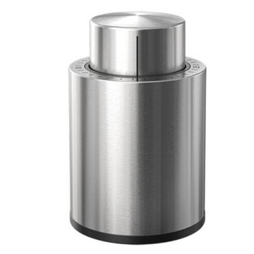 Шкала времени с винной пробкой, покрытой воздухом. Шкала времени из нержавеющей стали 304, серебро.