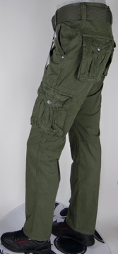 БРЮКИ-КАРГО Весна/Лето Эластичный Ремень Зеленый 34