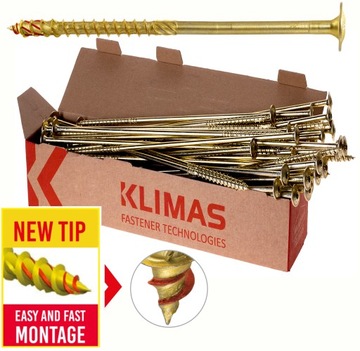 WKRĘTY CIESIELSKIE TORX30 ŁEB TALERZOWY 100szt DO ŁĄCZENIA DREWNA 6x140