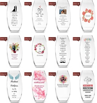 Ваза с принтом ПОДАРОК ​​на годовщину свадьбы 10 20 25 30