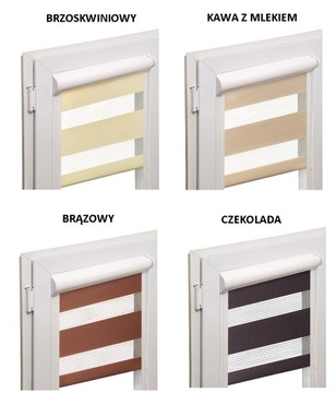 Roleta Dzień Noc w kasecie ALUMINIOWEJ na wymiar z prowadnicami balkonowa