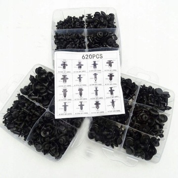 НАБОР УНИВЕРСАЛЬНЫХ АВТОМОБИЛЬНЫХ ЗАЖИМОВ 635 ШТ.