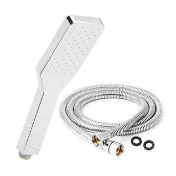 ZESTAW NATRYSKOWY PRYSZNICOWY SŁUCHAWKA PRYSZNICOWA Z WĘŻEM 150 CM WĄŻ INOX