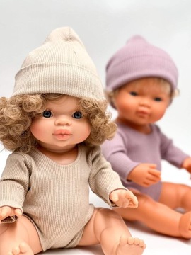 Body prążek, Miniland 38cm i Paola Reina, szare