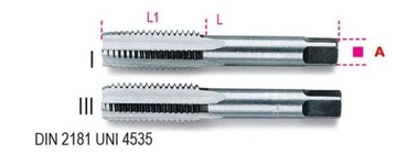 DWA GWINTOWNIKI RĘCZNE METRYCZNE M9X1 BETA 433