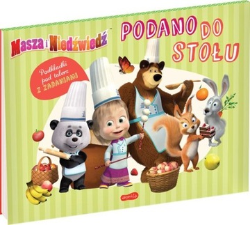 Masza i Niedźwiedź. Podano do stołu. Podkładki pod