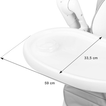 Krzesełko karmienia 3w1 Huśtawka Leż Bujacz Carrello Cascata 3w1 szare