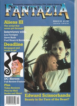 FANTAZIA MAGAZYN FILM KINO / KOMIKS 10/1991 j.ang