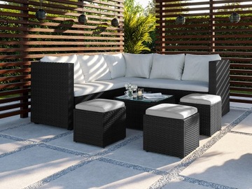 Садовая мебель из ротанга 1162s черная