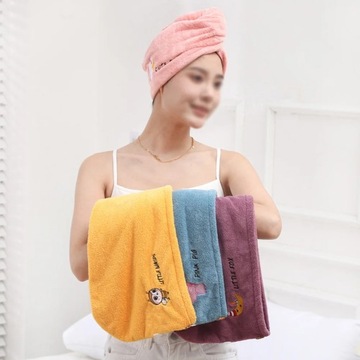 Женское полотенце для сушки волос, полотенце для волос из микрофибры