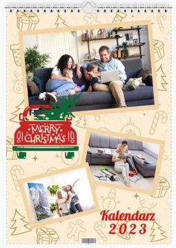 Фотокалендарь формата А3 Ваши фотографии с датами, 13 страниц WIZARD.