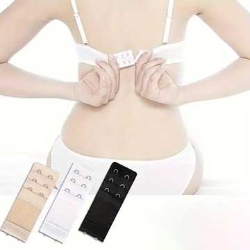 ZESTAW 3X PRZEDŁUŻACZ ZAPIĘCIA DO BIUSTONOSZA PRZEDŁUŻKA STANIKA HAFTKI