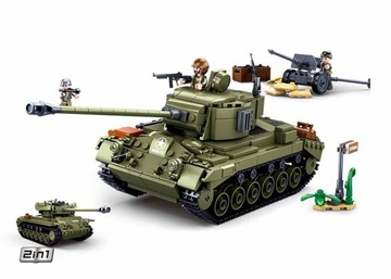 KLOCKI WOJSKO CZOŁG M26 PERSHING + LEGO BLASTERY
