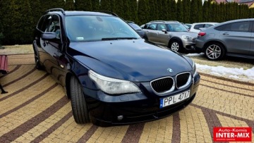 BMW Seria 5 E60 Sedan 2.5 525i 218KM 2006 BMW Seria 5 Zarejestrowany kombi bogata wersja gaz LPG 2.5 BenzynaLPG, zdjęcie 1
